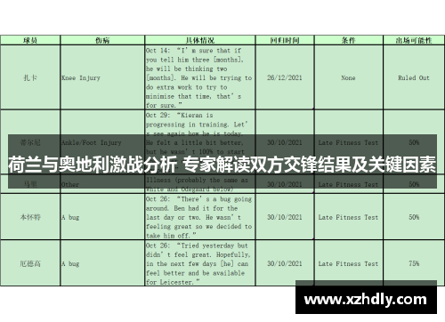 荷兰与奥地利激战分析 专家解读双方交锋结果及关键因素